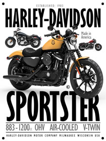 Harley-Davidson Sportster metal sign