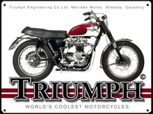Triumph T120 Bonneville metal sign